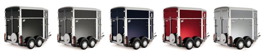 Colour range of Ifor Williams horse trailers