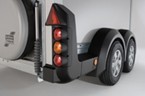 Moulded mudguards with integral lights